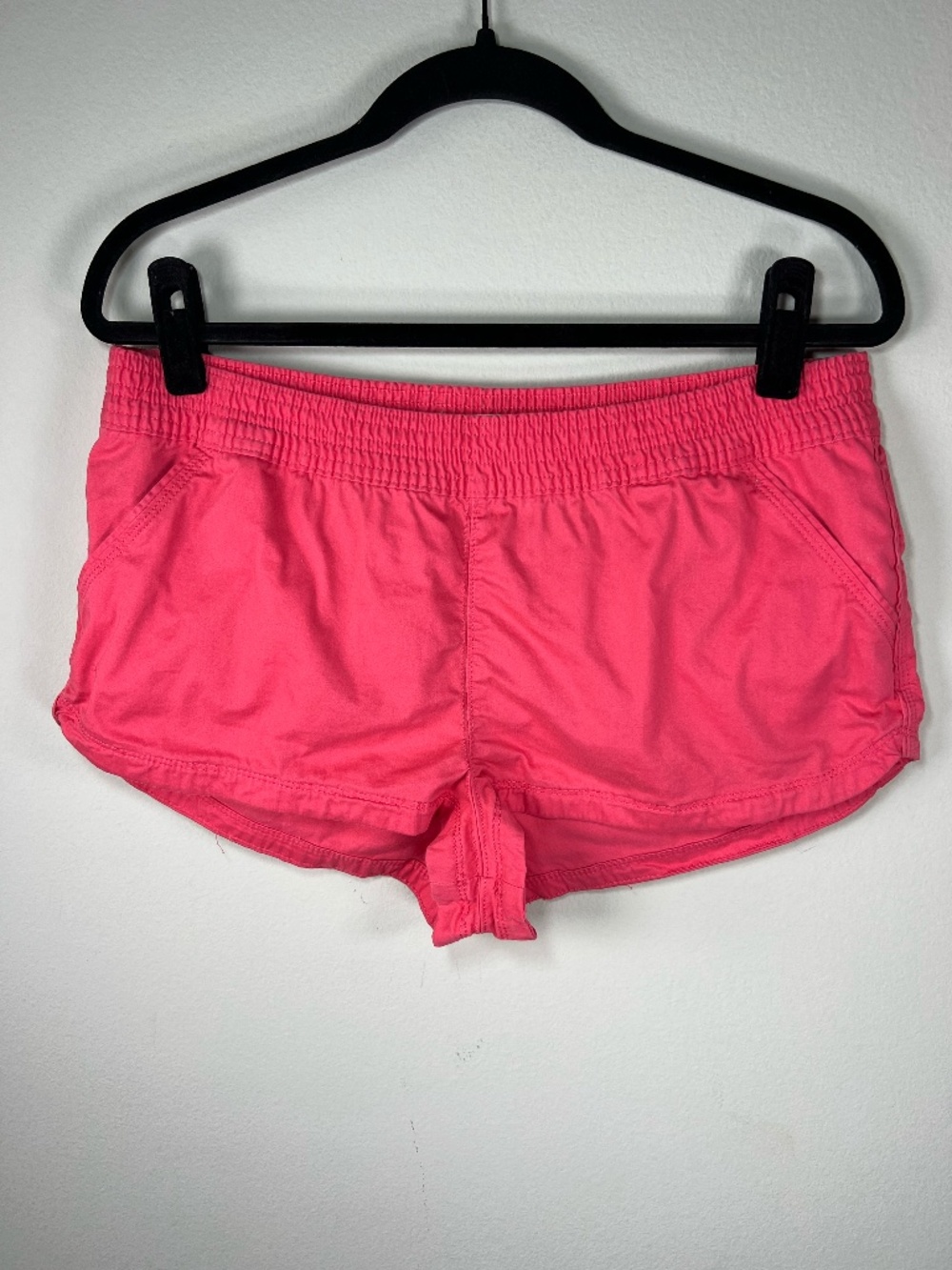 Abercrombie & Fitch 1.5" Shorts Karena Pink Pull On Pockets Embroidered Moose XL